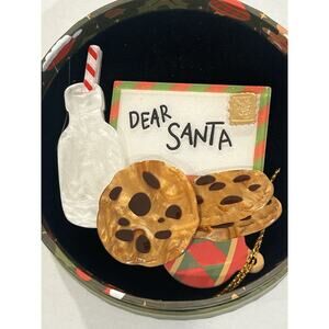 Erstwilder Midnight Snack Station Christmas Brooch Merry Menagerie NIB Santa